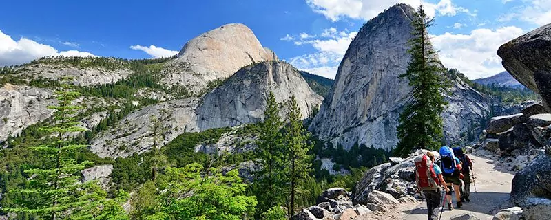 Half dome hikers