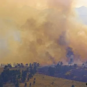Smoke from wildfires burning 